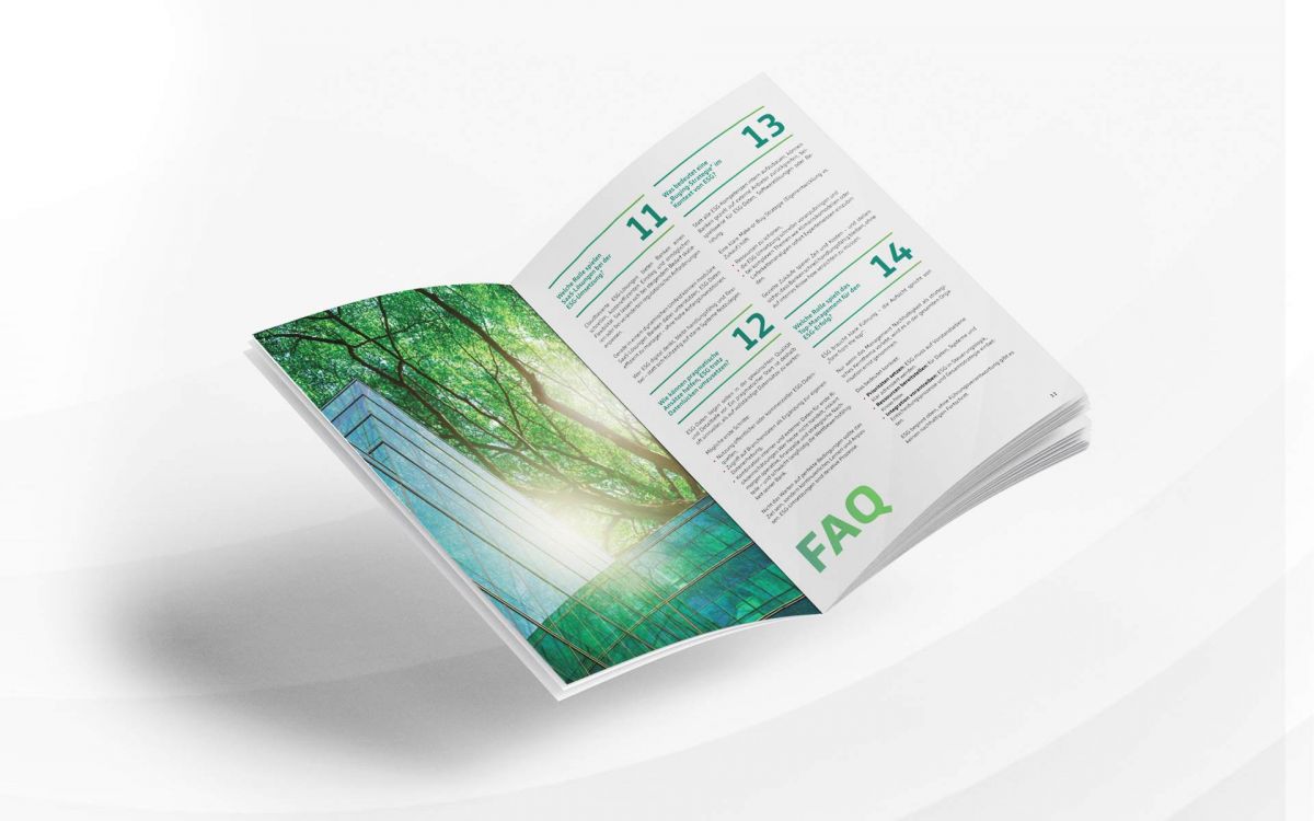Grafikdesign, Broschuere, Produktkatalog, Gestaltung für msg for banking